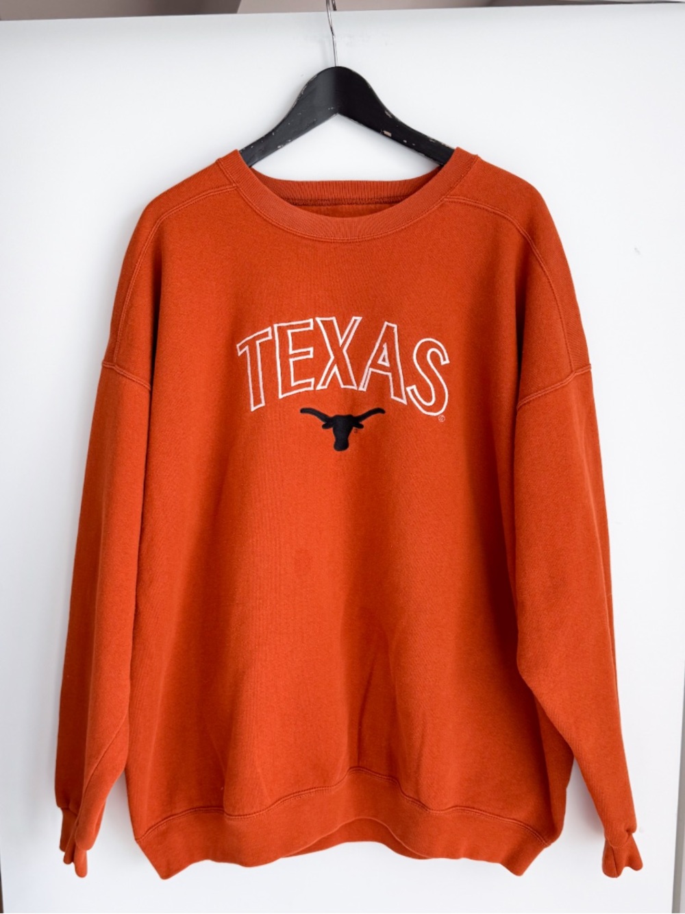 Vintage 90s Texas Longhorns Burnt Orange Crewneck Sweatshirt XXL Made in USA